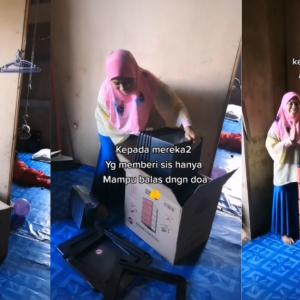 Pernah Dikecam Rumah Buruk Seperti Ingin Roboh, Wanita Sebak Dapat Sumbangan Laci Baju