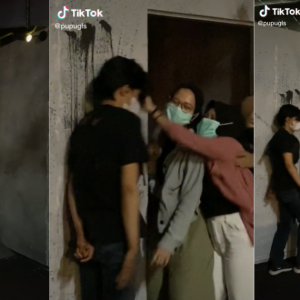 "Takut Sampai Tersilap Target," – Netizen Terhibur Tengok Pengunjung Rumah Hantu Terpukul Kepala Kru