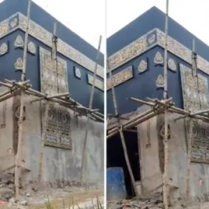 Rindu Mekah, Warga Desa Bina Masjid Mirip Ka'abah