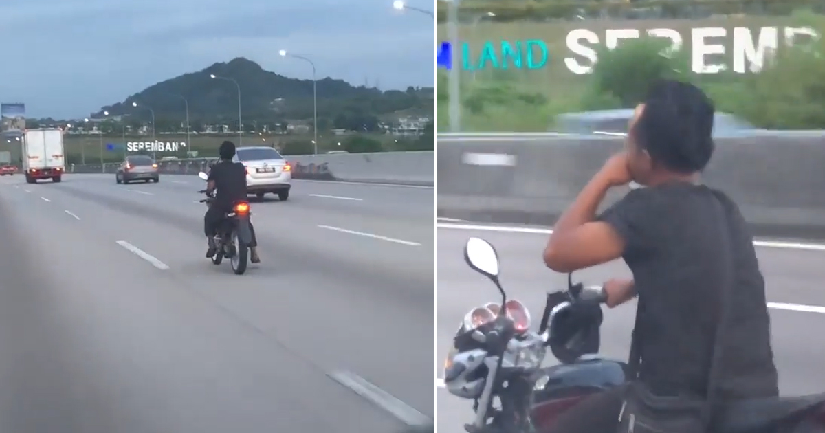 Polis Buru Penunggang Motosikal Khayal, Hidu Gam Di Lebuh Raya