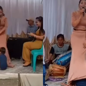 Budak Nakal Masuk Dalam Kain Ketika Buat Persembahan, Salah Penyanyi Seksi?