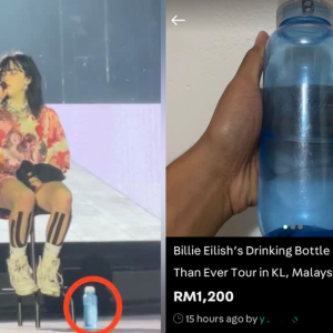 Botol Air Didakwa Milik Billie Eilish Ketika Konsert Di Malaysia Dijual RM1200