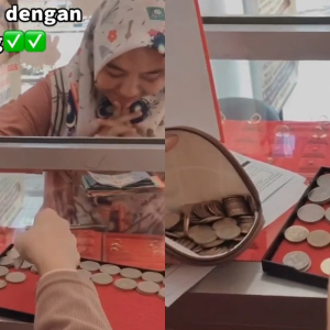 Jurujual Gigih Kira Syiling Bila Wanita Pecah Tabung Beli Gelang, Cincin Emas