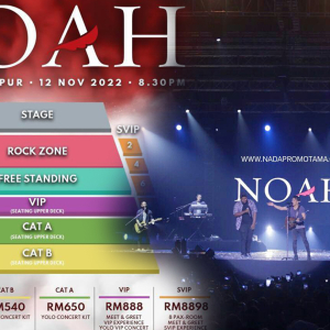 Mahal Gila Tiket Konsert NOAH, Boleh Pergi Umrah!