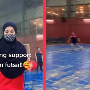 Neelofa Dibayar Datang Court, Support Haris Main Futsal