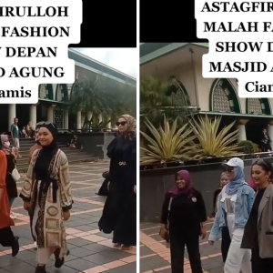 Melampau! Dah Kenapa Buat Fashion Show Di Pekarangan Masjid?