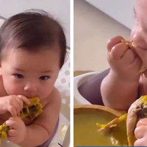 Baru 6 Bulan, Nikita Willy Biar Anak Makan Paha Ayam Sendiri
