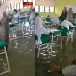 Tak Bahaya Ke Biar Murid Teruskan Peperiksaan UPKK Dalam Banjir?