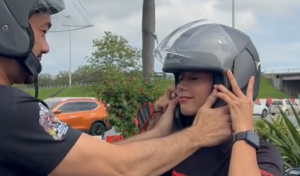 Bukan Main Farid Kamil Pakaikan Helmet Untuk Ahirine Ahiruddin, Ramai Takut Diana Danielle Suruh Tidur Luar