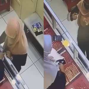 Wanita Pakai Jubah Acu Pisau, Nak Rompak Barang Kemas