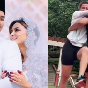 Sweetnya Reen Rahim Dan Suami- Main Tumbuk-Tumbuk, Peluk-Peluk Tepi Kolam Renang