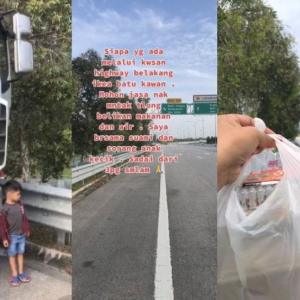 3 Beranak Kebulur Di Highway, Terharu Makanan Sampai Melimpah-Ruah Lepas Minta Bantuan Di TikTok