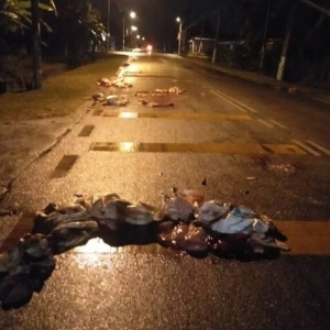 Daging Khinzir Bertaburan Sepanjang Jalan Pokok Tampang - Jangan Buat Spekulasi