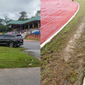 Kenapa Degil Letak Kereta Dalam Stadium Sampai Rosak Padang Dan Trek?