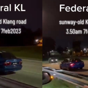 Selamba Melawan Arus, Pemandu Kereta Wira Memandu Laju Di Lebuh Raya Persekutuan