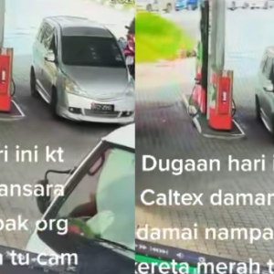 Video Tular: Pemandu Saga 'Tingtong', Tengah Isi Minyak Langgar Kereta Lain Di Stesen Minyak