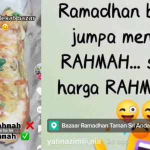 Belum Jumpa Harga Rahmah Di Bazar Ramadan, Semua Harga Rahmatullah!