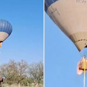 2 Maut Terjun Belon Udara Panas Terbakar, Kanak-kanak Melecur Dan Patah Paha