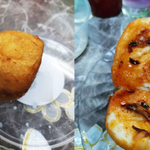 Peniaga Bazar Jual Burger Malaysia Scam- Roti Liat, Hanya Dicalit Sos Dengan Inti Ikan Bilis Hangit