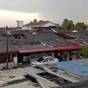 30 Rumah Penduduk Rosak Akibat Ribut