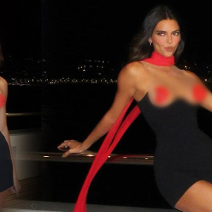 Bercuti Atas Kapal Layar Mewah, Kendall Jenner Tutup Puting Dada Dengan Bunga Merah Je