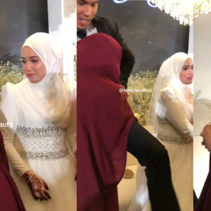 Berubah Muka Isteri MK Bila Individu Berpurdah Tiba-Tiba Peluk Suami