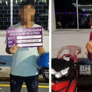 Empat Penunggang Beraksi 'Superman' Ditahan Polis