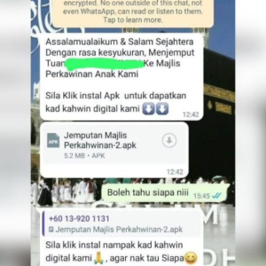 JSJK Sahkan Taktik Scammer Hantar Jemputan Kahwin Wujud