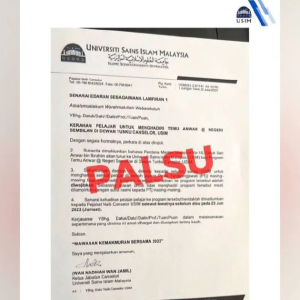 Usim Nafi Keluar Surat Kerah Pelajar Hadiri Program Temu Anwar