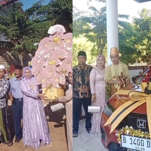 Belanja Kahwin RM311,156-Rombongan Pengantin Bawa Jambangan Wang Gergasi, Hantaran Kereta