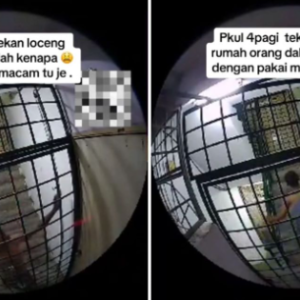 Lelaki Pakai Boxer Kacau Jiran, Dah Kenapa Main Loceng Pukul 4 Pagi Siap Bentang Toto Depan Pintu?