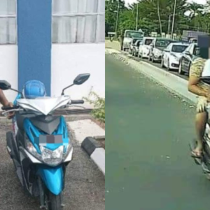 Lelaki Bawa Motor Lawan Arus, Tunjuk Jari Tengah Dah Kena Cekup