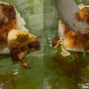 Kembang Tekak, Pengotor Tahan Apa Ni? Nasi Lemak Daun Pisang Lauk Ada Bangkai Cicak, Beli Di Gerai Tepi Jalan KL