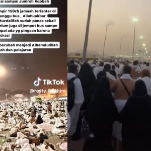 Jemaah Menangis Jalan Kaki 5 Jam Ke Arafah Di Bawah Terik, Bekalan Air Pun Tak Ada!