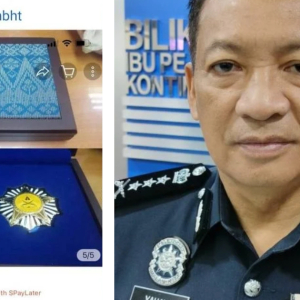 Polis Siasat Kes Jual Lencana Darjah Kebesaran Di Shopee