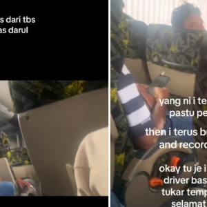 Wanita Ketakutan Lelaki Warga Asing Asyik Tertoleh Ke Belakang, Ditenung Dalam Bas