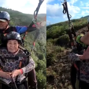 Nenek 87 Tahun Selamba Naik Paragliding, Sukarela Nak Terbang Dulu Sebab Mahu Anak, Menantu Tak Rasa Takut