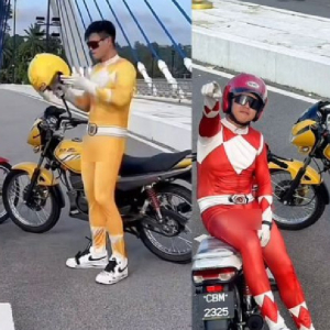 Power Rangers 'Berbonjol-bonjol' Tunggang RXZ Ronda Terengganu