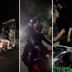 2 Pencuri Kantoi Dengan Polis Ketika Bawa Pagar Besi Atas Motor