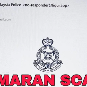 Taktik Terbaharu Scammer- Hantar E-mel Guna Logo PDRM, Konon Ada Tunggakan Saman