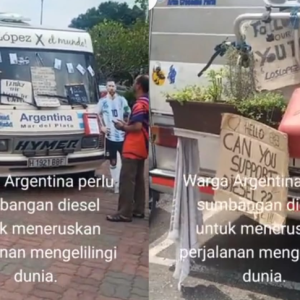 Trak Warga Argentina, Mengemis Minta Orang Malaysia Sumbang Duit Nak Beli Diesel Untuk Jalan Keliling Dunia