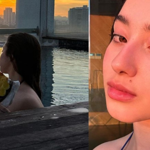 Adik Neelofa, Ameera Khan Berendam Dalam Pool Pula, "Bogel Ke Tu? Macam Bikini Biru"