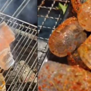 Pelanggan Berebut Nak Makan Ais Ketul Bakar, Rasa Pedas-Pedas Berangin