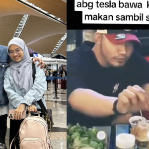 Ramai Tak Senang Duduk Tengok Abang Tesla Suap Isteri Kedua " Kenapa Tak Suap Yang Pertama Dulu? Lain-Lain Makanan Pula Tu,"