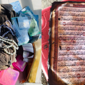 Rumah Musnah Terbakar, 100 Peratus Dijilat Api Tapi Tasbih Dan Al-Quran Ditemui Sempurna