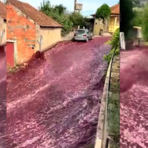 Penduduk Panik Tengok Banjir Merah, Rupanya Tangki Kilang Arak Pecah