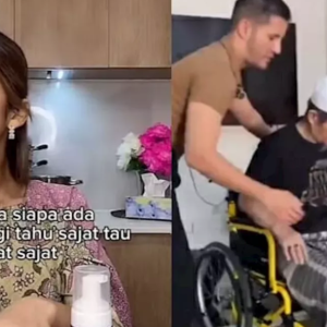 Isteri Aliff Syukri Padam Video Beri Bapa Sajat Kerusi Roda "Demi Menghormati Keluarga Dia"