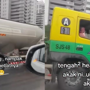 Hebatnya Kakak Selamba Pandu Lori Tangki