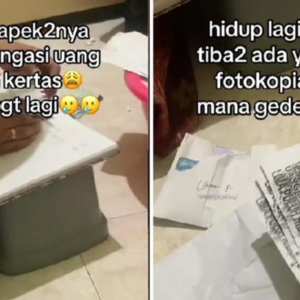 Pengantin Terima 'Salam Kaut' Wang Fotokopi