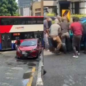 "Pemandu B*bal," Orang Ramai Terpaksa Alih Kereta Halang Laluan Bas Di KL